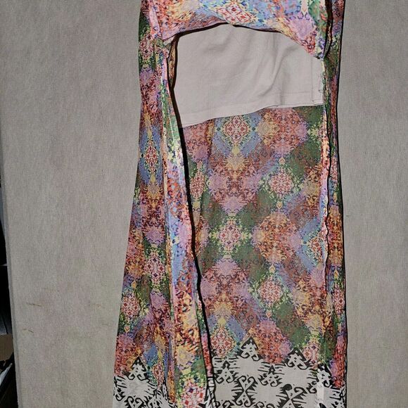 Forever 21 Double Slit Maxi Dress Size Medium Fairycore Whimsical Boho Chic - Picture 5 of 12